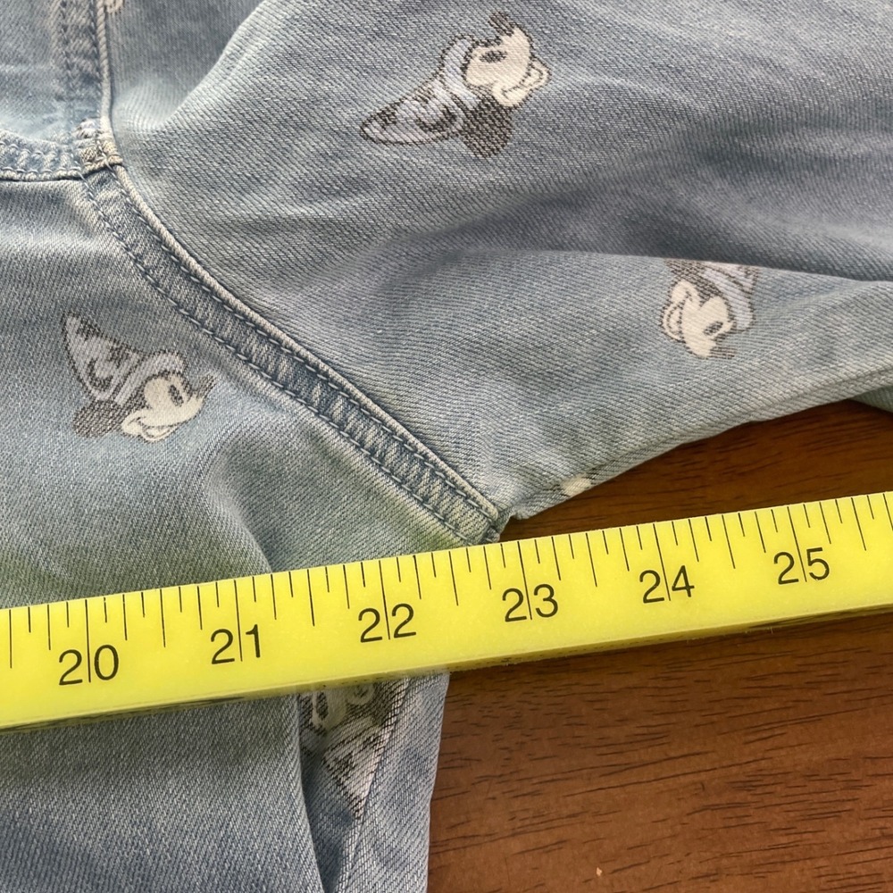 Walt Disney Imagineering Exclusive Sorcerer Mickey Denim Jacket Light Wash Large - Picture 5 of 7